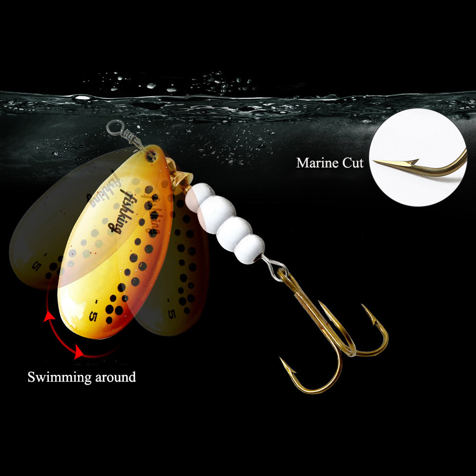 Fishing Hook Treble - 1 قطعة الطعم الدوار 3.9/4.6/7.4/10.8/15 جرام